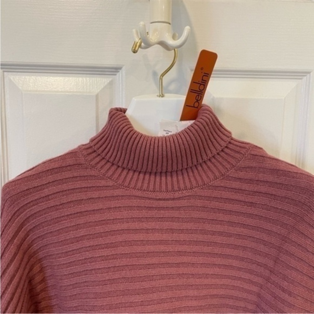 NEW Ribbed Blush Turtleneck - Picture 3 of 8